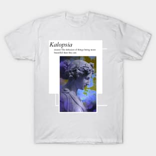 Aesthetics, darkness, gothic, romantic, moon, dark academia, love, romantic, statue, vintage, retro, artistic, artsy, classy, butterfly, flowers, floral T-Shirt